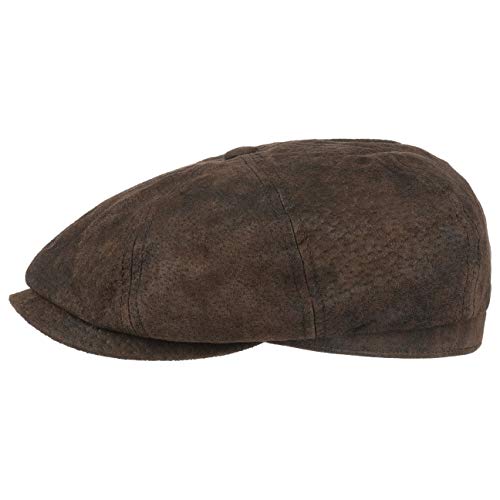 Stetson Hatteras Pigskin Flatcap Herren - Schirmmütze aus Leder - Schiebermütze mit Innenfutter - Mütze - Herrencap Sommer/Winter - Ballonmütze braun S (54-55 cm) Stetson Hatteras Pigskin Flatcap Herren - Schirmmütze aus Leder - Schiebermütze mit Innenfutter - Mütze - Herrencap Sommer/Winter - Ballonmütze braun S (54-55 cm)