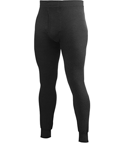 Woolpower Herren Funktionshose Long Johns with Fly 400, Farbe:Schwarz, Größe:M Woolpower Herren Funktionshose Long Johns with Fly 400, Farbe:Schwarz, Größe:M