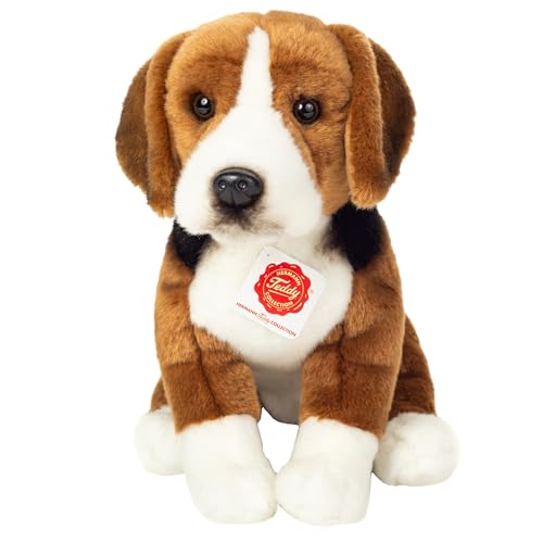 Teddy Hermann 92789 Jagdhund 29 cm, Kuscheltier, Plüschtier mit recycelter Füllung