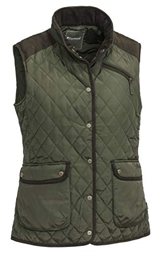 Pinewood Damen Weste Diana, mossgrün/Wildlederbraun, XS Pinewood Damen Weste Diana, mossgrün/Wildlederbraun, XS