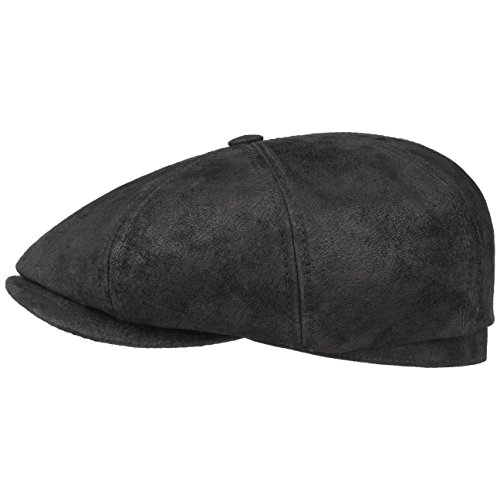 Stetson Hatteras Pigskin Flatcap Herren - Schirmmütze aus Leder - Schiebermütze mit Innenfutter - Mütze - Herrencap Sommer/Winter - Ballonmütze schwarz L (58-59 cm) Stetson Hatteras Pigskin Flatcap Herren - Schirmmütze aus Leder - Schiebermütze mit Innenfutter - Mütze - Herrencap Sommer/Winter - Ballonmütze schwarz L (58-59 cm)