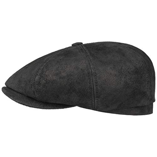 Stetson Hatteras Pigskin Flatcap Herren - Schirmmütze aus Leder - Schiebermütze mit Innenfutter - Mütze - Herrencap Sommer/Winter - Ballonmütze schwarz S (54-55 cm) Stetson Hatteras Pigskin Flatcap Herren - Schirmmütze aus Leder - Schiebermütze mit Innenfutter - Mütze - Herrencap Sommer/Winter - Ballonmütze schwarz S (54-55 cm)