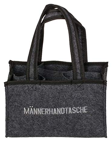 Out of the Blue 713163 - Männerhandtasche aus Filz mit 6 Fächern, ca. 24 x 15 cm Out of the Blue 713163 - Männerhandtasche aus Filz mit 6 Fächern, ca. 24 x 15 cm