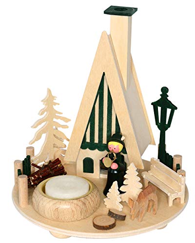 RATAGS Holzdesign HEIPRO GmbH Lichterteller, Räucherhaus, Jagdhornblasen, grün RATAGS Holzdesign HEIPRO GmbH Lichterteller, Räucherhaus, Jagdhornblasen, grün